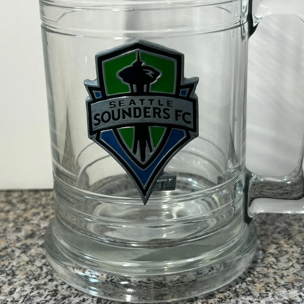 Seattle Sounders FC MLS Soccer -Pint Glass Beer Stein Mug 16oz -World‎ Cup 2025